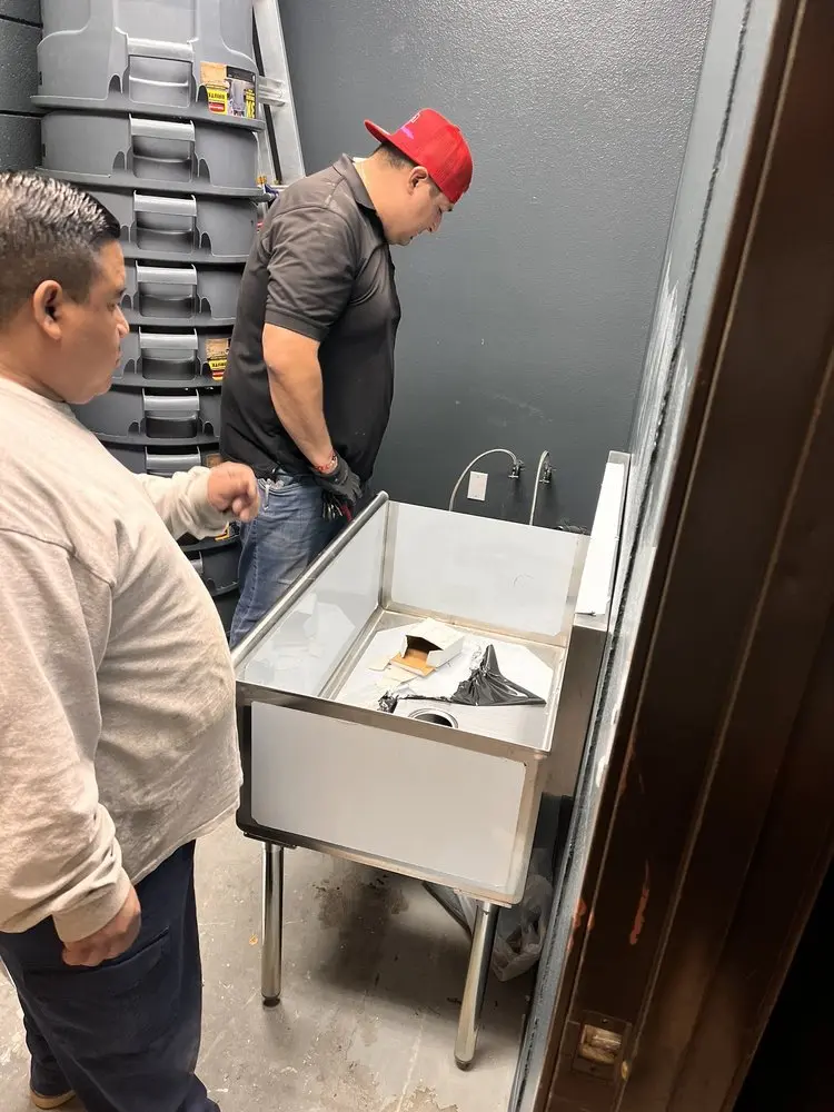 Commercial plumbing and sink installation in McKee
